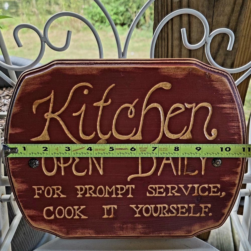 Handmade Distressed Barn Red Kitchen Sign - Picture 7 of 7